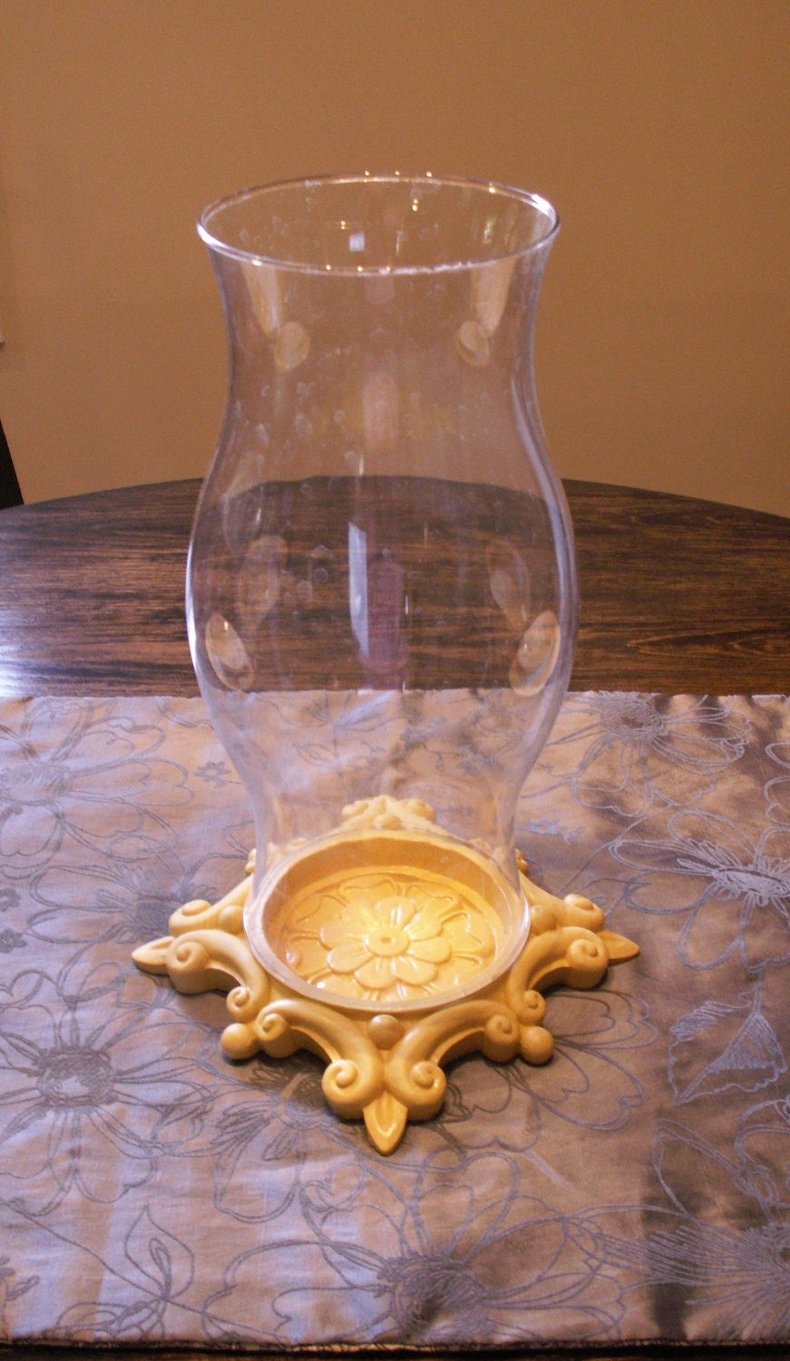 Candle Holder with Glass Hurricane Globe Fall Christmas Decor