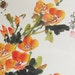 Antique Original Japanese Art Painting Flowers..Vintage Art Print
