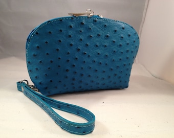 Italian Leather Cosmetic Bag  Ladies Accessories 100 % Italian Leather