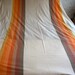 Rainbow Queen Size sheet flat Orange 70s Wamsutta bed sheet