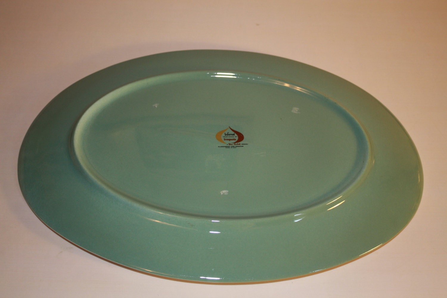 Ben Seibel Informal Dinnerware Bombay Green Pattern Large