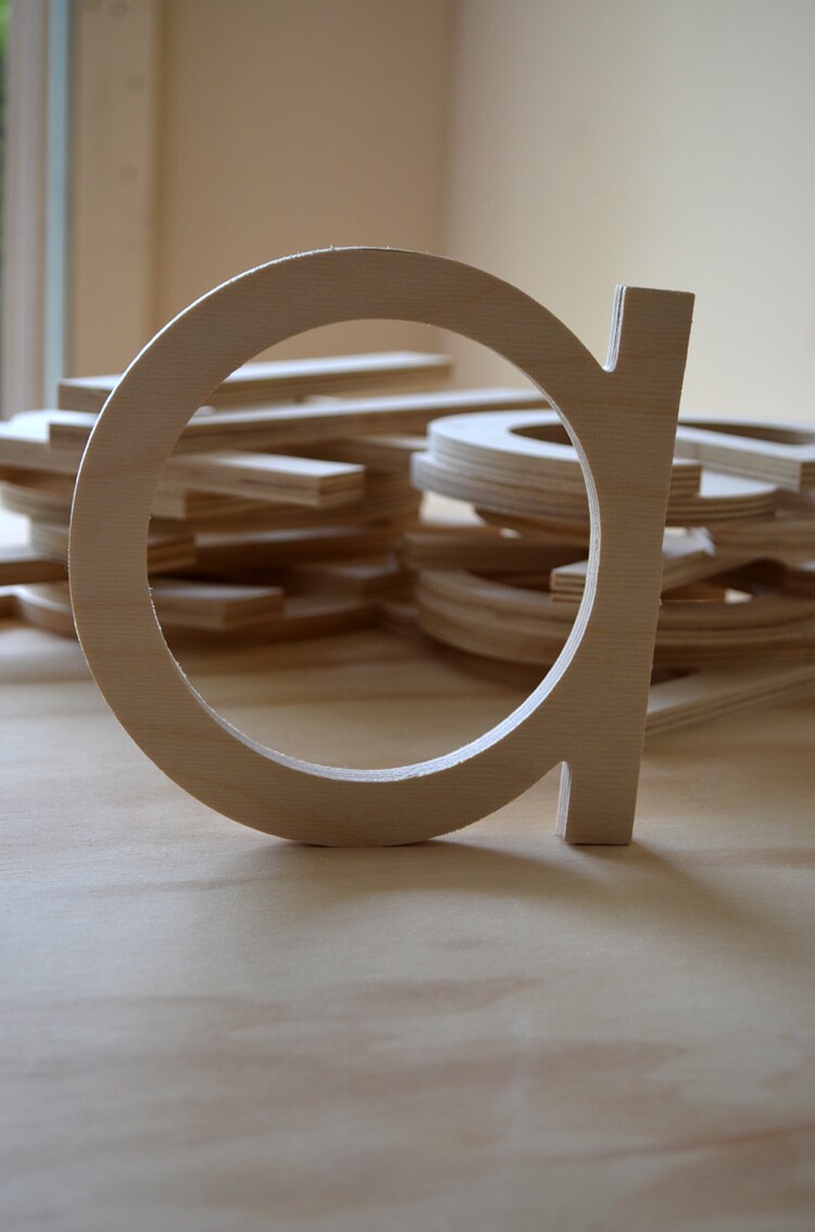 8 INCH unfinished wooden letterswooden wall by GalleryWoodLetters