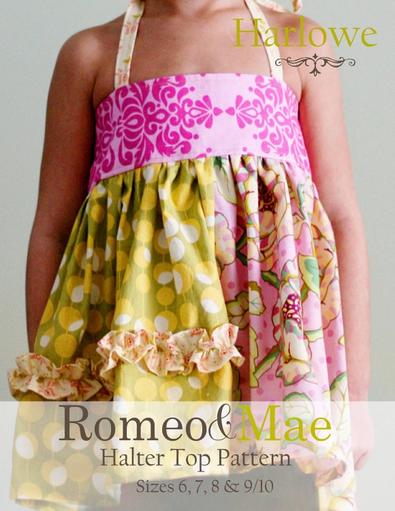 PDF Pattern Harlowe Halter Top Sewing Pattern by FreidaMaeEtsy