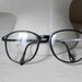 vintage 1980's LUXOTICA prep school blue marble eyeglasses frames