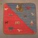 1970s/1990s Shirazi Persian Rug Pillow Case