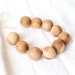 25 mm Wooden textured beads 25 pcs - natural, eco friendly dr25mm