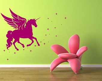 Adesivo per le pareti unicorno (3085n)