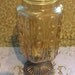 Very unique pedestal amber yellow apothecary jar (ON SALE)