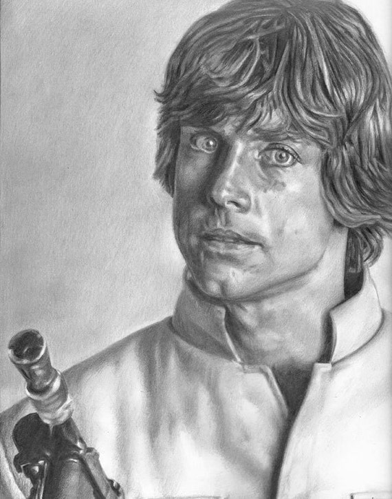 Luke Skywalker Star Wars Drawing Print