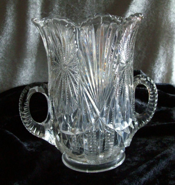 Vintage Pressed Glass Vase 6