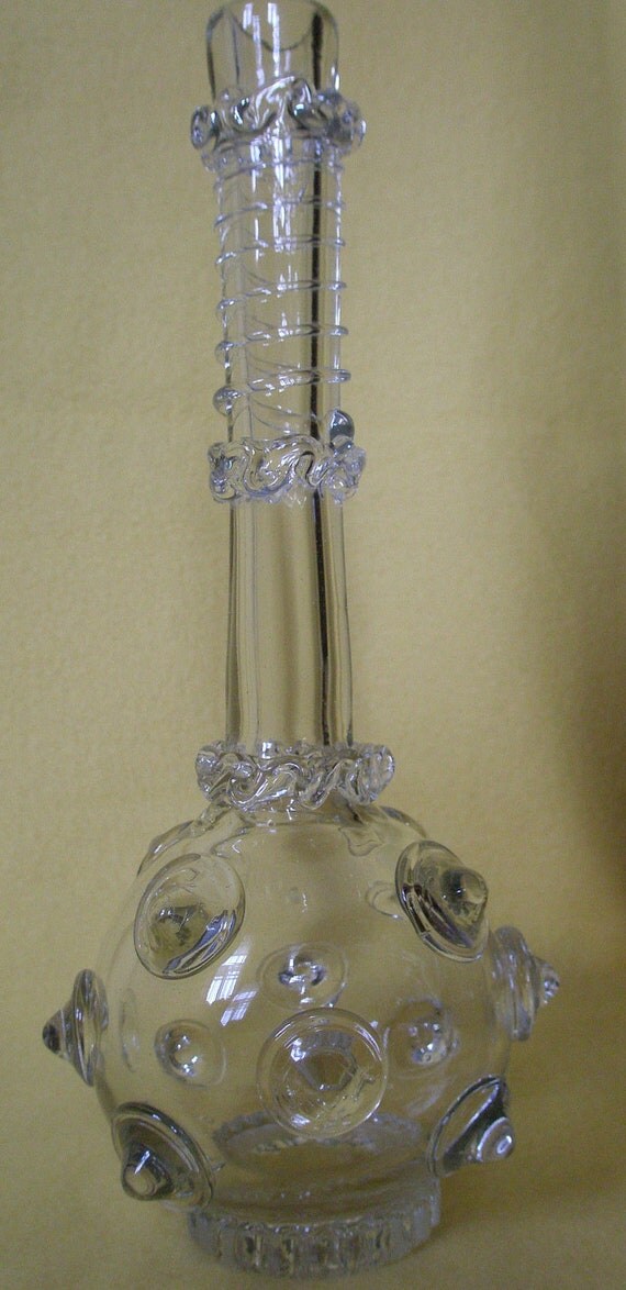 Bottle MACE Glass Handcrafted Ukraine by CollectiUM on Etsy
