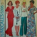 1970s Maxi, Dress, Top & Bell Bottom Pants- A Pounds Thinner Pattern McCall's 5395 Uncut Size 12 Bust 34"