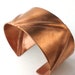 Copper Bracelet Cuff Multi Fold Formed - Earthy Organic Zig Zag Tribal Polished Shiny Satin Finish Hammered Jewelry 18g