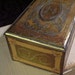 Gold Distressed Antique Tin with Mothers Day Theme - Large 1920s Chocolate Tin Box