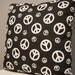 16 inch Black White Peace Sign Print Accent Throw Pillow Cover, Decorative Retro Pillow, Invisible Zipper Closure