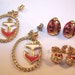 Avon lot Collection of pierced Earrings Christmas Ladybug Nautical gold tone