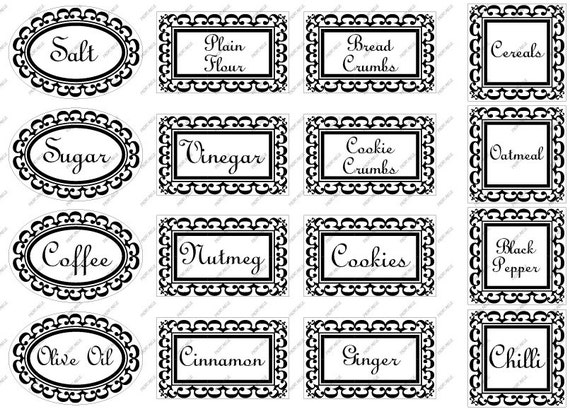 Items similar to Retrò Kitchen tags/labels Set on Etsy