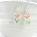 Chevron Dangle Earrings - Mint and Peach and Mint Earrings Delicate Soft Summer Colors Beach Summer Jewelry Fashion Pookie Design