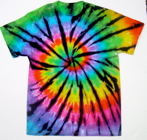 Tie Dye Shirt/ Rainbow Stained Glass/ Adult Small