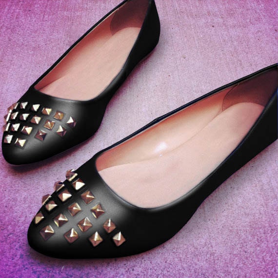 clear flats with studs