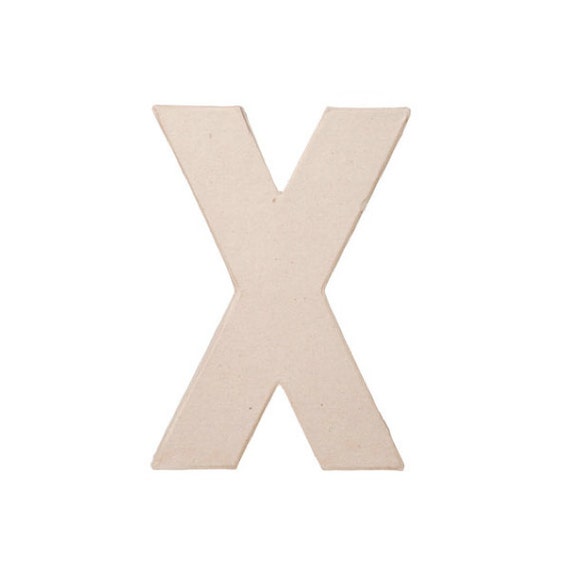 8 Inch Paper Mache Letter X - Craft and Party Supplies Il_570xn