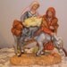 Christmas, Ceramic , hand painted by Joan Davis , (Mary, Joseph and Baby Jesus on Donkey, 11" tall x 10" wide