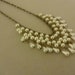 Antique Bronze and White Bib Necklace