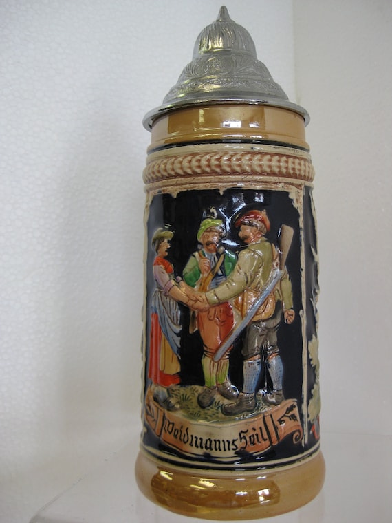 Vintage German Waidmannsheil Beer Stein