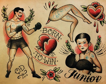 boxer and boxing kangaroo tattoo art boxer and boxing kangaroo tattoo art