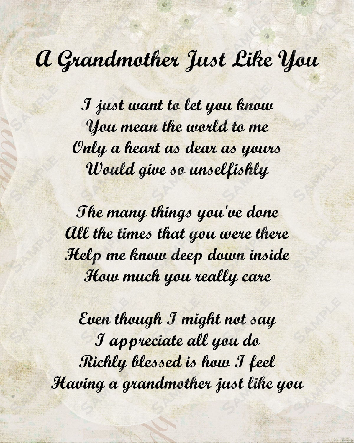 I Love You Grandma Quotes And Poems Images