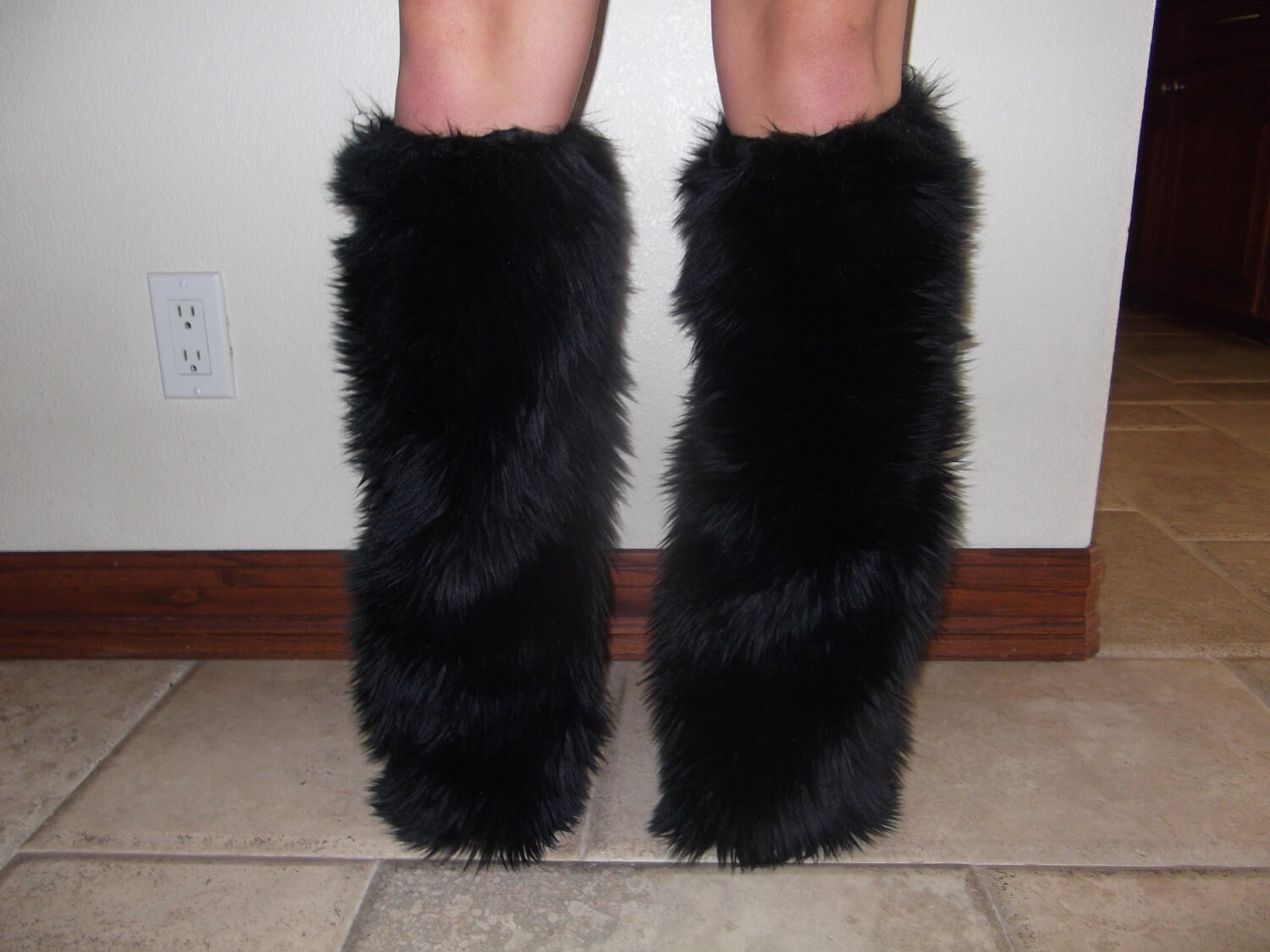 Black Fuzzy Boots