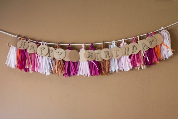 Items similar to Happy Birthday Paper Circle Banner on Etsy