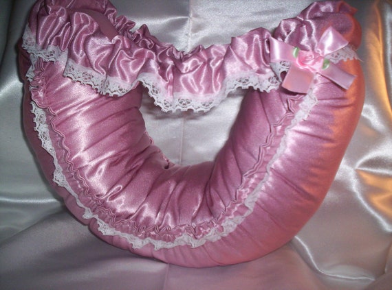 Adult Sissy Baby Waddle Diaper Panty Pink Satiny