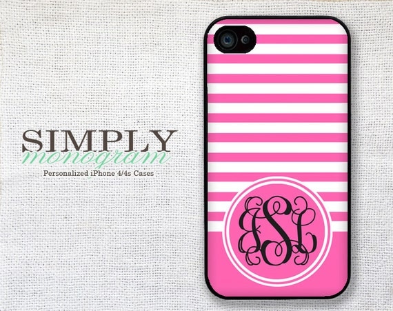 iPhone 4 Case iPhone 4s Case iPhone 5 Case iPhone 5s Case iPhone 5c Case - chiq pink pattern monogram