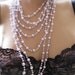 Vintage three lavendar extra long beaded layering necklaces
