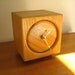Vintage Wood Block Clock, Butcher Block Clock, Cube Shaped, Square, Modern