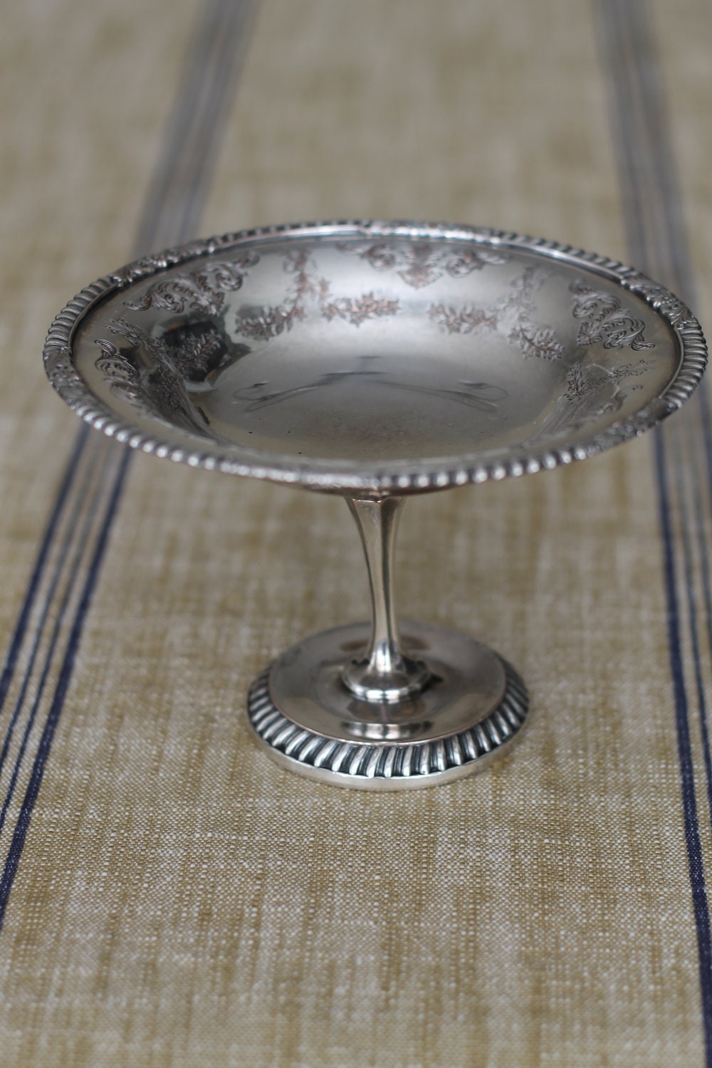 Antique Silver Pedestal Dish