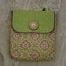 Reserved for Cara - Small, cotton fabric purse, green, purple