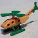 Wooden Toy Helicopter - Green