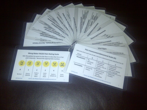 Nurse Cards a handy pocket guide for Nursing students size