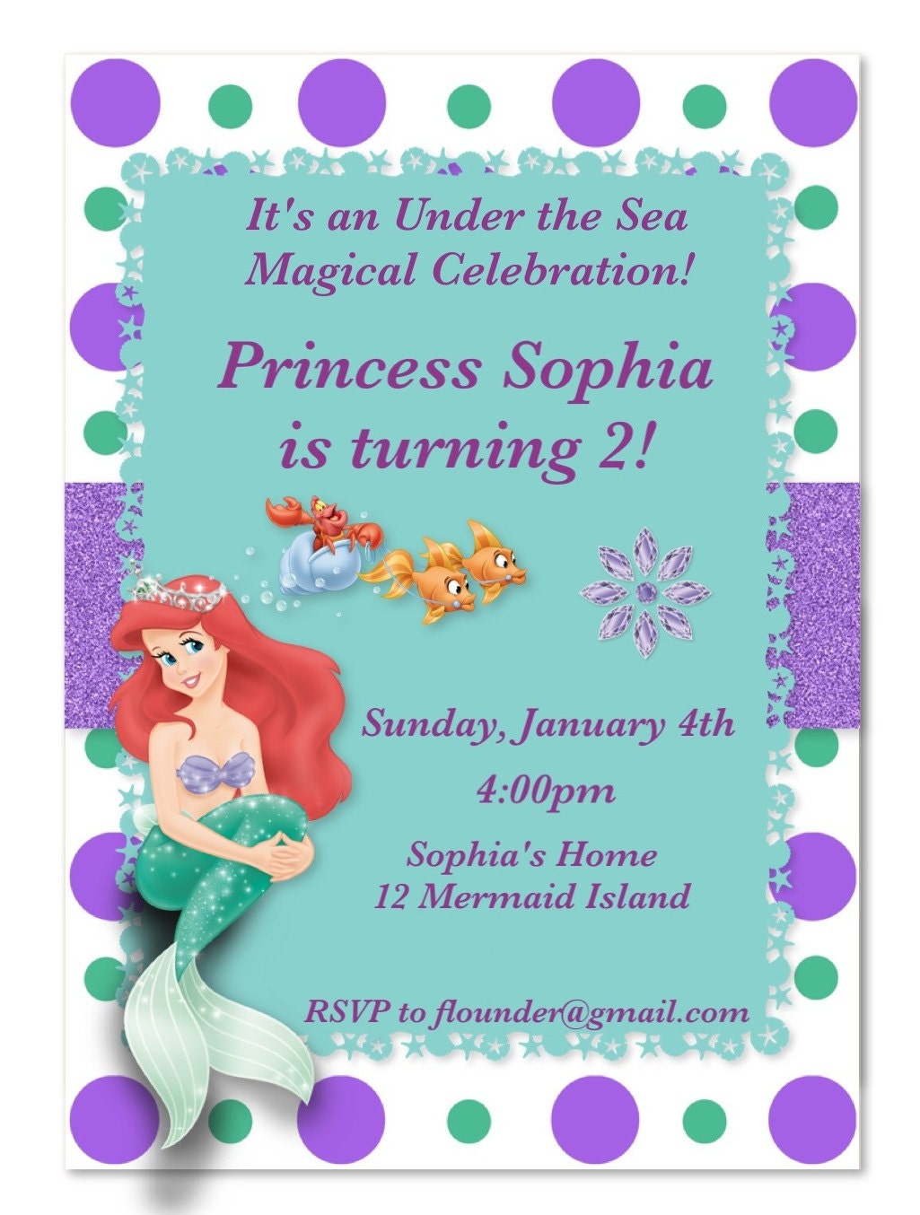 Little Mermaid Invitation Wording Ideas 2