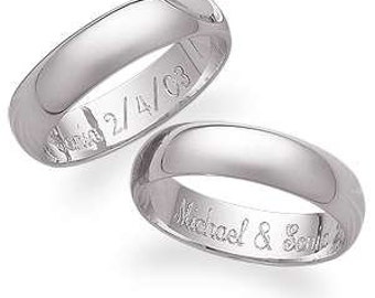 Personalized Sterling Silver Promise Ring - Free Engraving