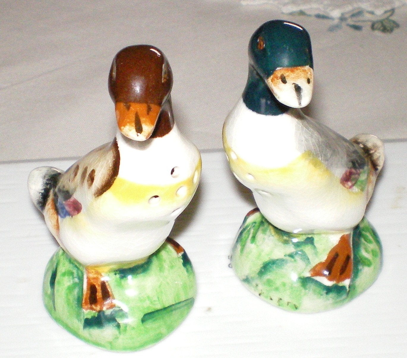 Vintage Duck Salt and Pepper Shakers by VINTAGEShopsDelight