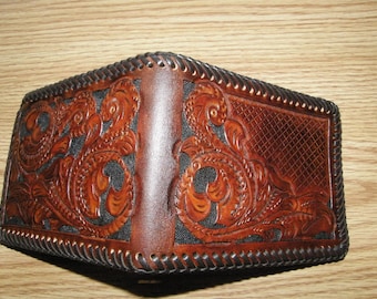 Custom / Personalized Hand-Tooled Leather Wallet