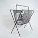 Mid Century Magazine Rack Black Metal Retro