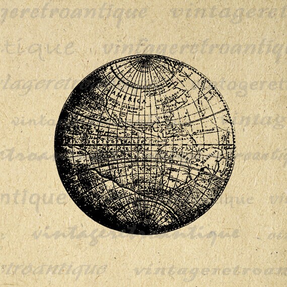 vintage globe clipart - photo #12