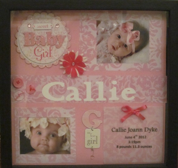 Items similar to Baby Shadow Box on Etsy