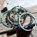 SALE Urban Gypsy Bangle Stack - Set of 7, green, teal, blue, brass, copper, beaded, bohemian jewelry, gypsy bangle, tribal gypsy
