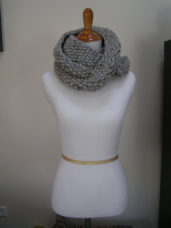 Items similar to Extra Long Grey Cowl on Etsy