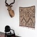 Vintage Moroccan rug woven by hand / AZILAL 100% wool